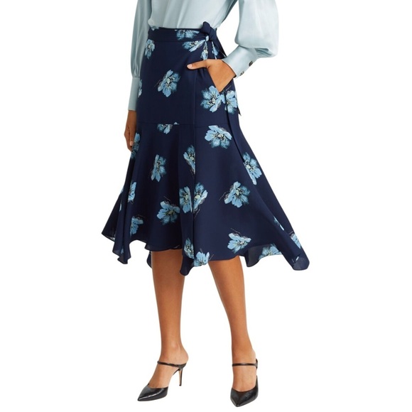 Club Monaco Wrap Midi Skirt Women's Size 2 - Picture 1 of 9